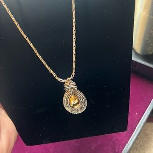 Gorgeous Gold Pendant Necklace Vintage Premier Designs